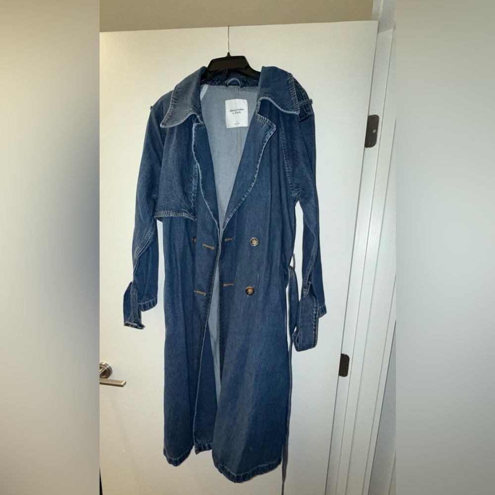 Abercrombie Denim Trench Coat - Size L